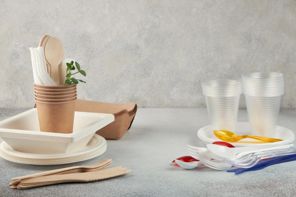 biodegradable and plastic disposable tablewares