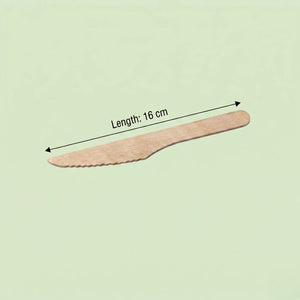 Wooden Knife, FSC 100%, 160 mm (1000 pcs) – Suitable for Restaurants, Catering & Takeaway