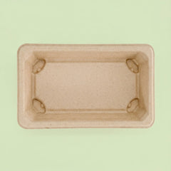 Bio-Tray 04 Natural Bagasse Tray, 164 x 89 x 21 mm (500 pcs) – Ideal for Sushi, Snacks & Food Packaging