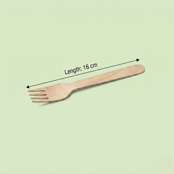 Wooden Fork, FSC 100%, 160 mm (1000 pcs) – Ideal for Restaurants, Events & Takeaway