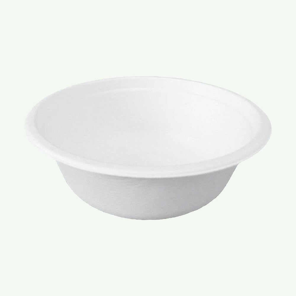 24oz (700ml) Natural Takeaway Round Bowl, Sugarcane Bagasse, 205 x 45 mm (500 pcs) - Suitable for Restaurants & Catering