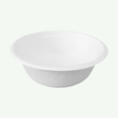24oz (700ml) Natural Takeaway Round Bowl, Sugarcane Bagasse, 205 x 45 mm (500 pcs) - Suitable for Restaurants & Catering