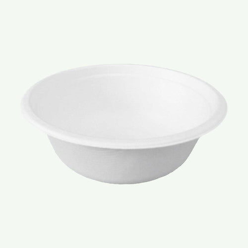 24oz (700ml) Natural Takeaway Round Bowl, Sugarcane Bagasse, 205 x 45 mm (500 pcs) - Suitable for Restaurants & Catering