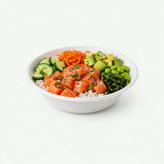 24oz (700ml) Natural Takeaway Round Bowl, Sugarcane Bagasse, 205 x 45 mm (500 pcs) - Suitable for Restaurants & Catering