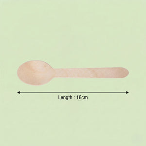 Wooden Spoon, FSC 100%, 160 mm (1000 pcs) – Ideal for Restaurants, Catering & Food Trucks