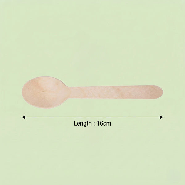 Wooden Spoon, FSC 100%, 160 mm (1000 pcs) – Ideal for Restaurants, Catering & Food Trucks