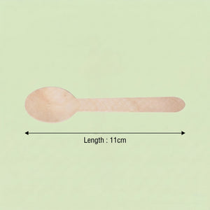 Wooden Teaspoon, FSC 100%, 110 mm (2000 pcs) – Ideal for Cafés, Restaurants & Takeaway