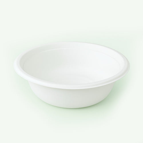 40oz (1200 ml) Natural Large Takeaway Round Bowl, Sugarcane Bagasse, 205 x 71 mm (500 pcs) - Suitable for Restaurants & Catering
