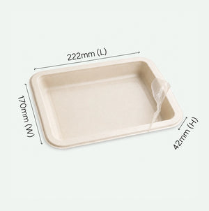 650ml Meat Tray With EVOH Peelable Film PFAS FREE, 222 x 170 x 42 mm (500pcs) – Ideal for Supermarkets, Butchers & Food Retailers