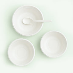 40oz (1200 ml) White Deep Takeaway Round Bowl, Sugarcane Bagasse, 198 x 75 mm (400 pcs) - Suitable for Restaurants & Catering
