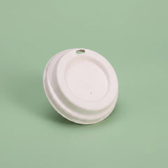 80mm White Bagasse Lid (1000 pcs) – Suitable for Hot Coffee Cups, Tea Cups & Small Food Containers