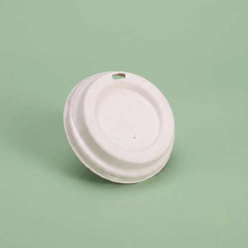 80mm White Bagasse Lid (1000 pcs) – Suitable for Hot Coffee Cups, Tea Cups & Small Food Containers