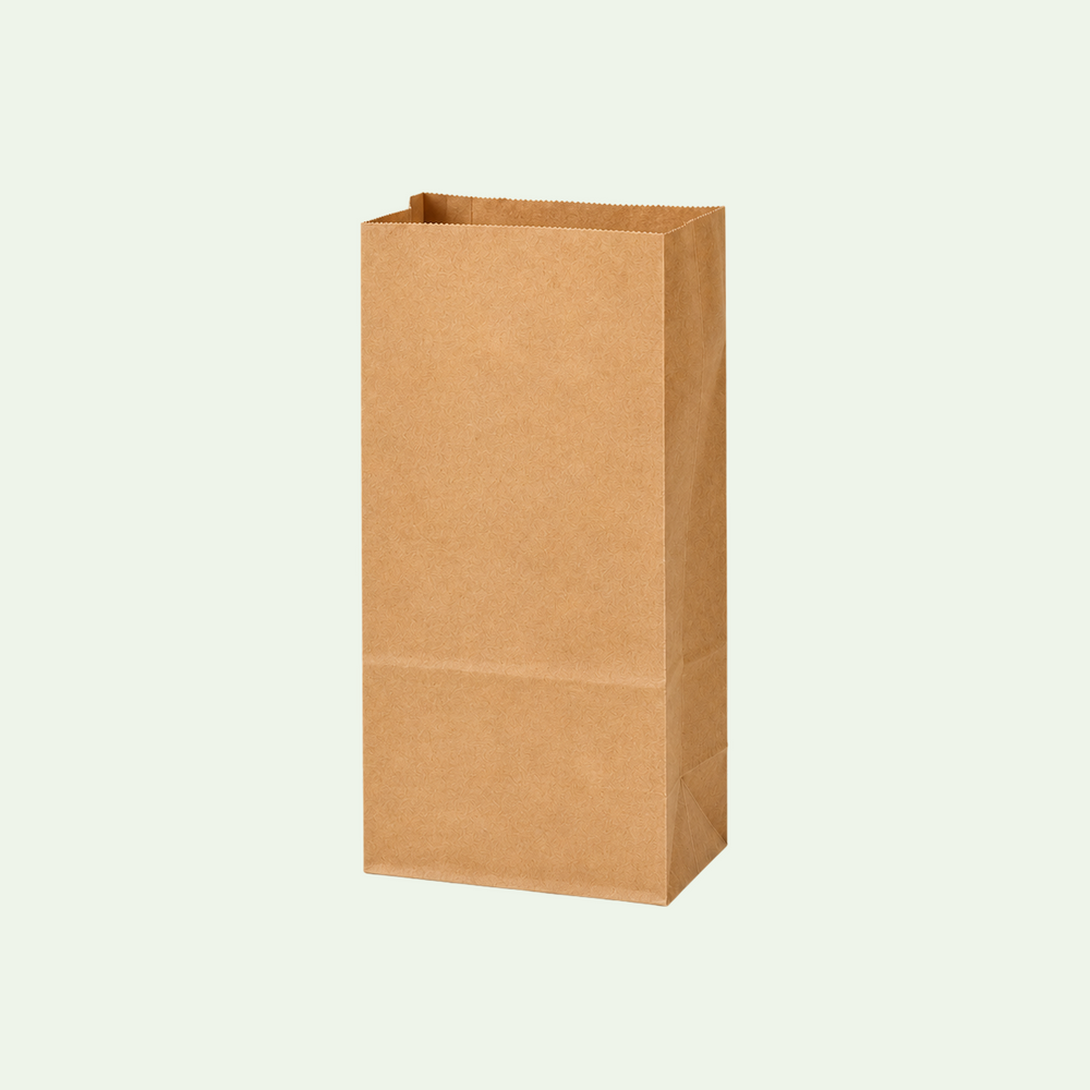 Brown SOS Kraft Paper Bag, 15 x 9 x 28 cm (500 pcs) - Suitable for Packing Snacks, Bread & Bakery Items