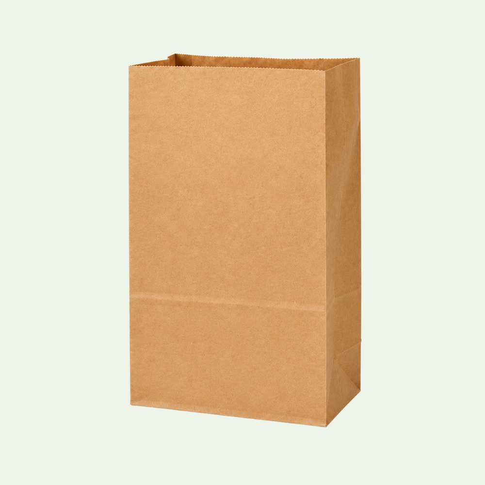 Brown SOS Kraft Paper Bag, 18 x 11 x 32 cm (500 pcs) - Suitable for Packing Grocery, Lunch, Snacks, Bread & Bakery Items