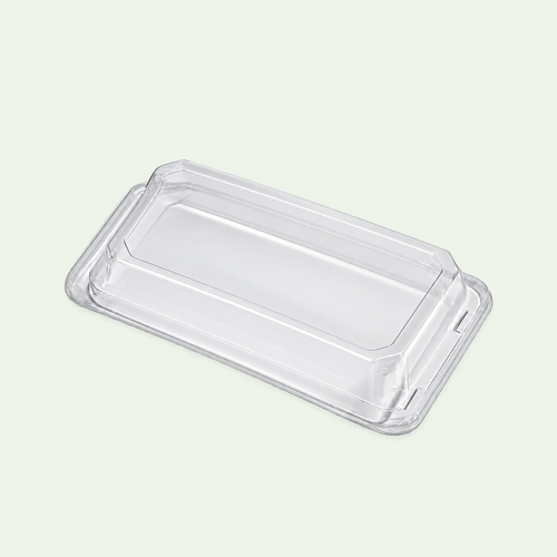 LID ONLY – Long PET Lid for Sushi Tray, 225 × 98 × 30 mm (500 pcs)