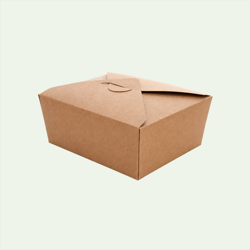 Brown Kraft Paper Takeaway Box Small, 113 x 90 x 65 mm (300 pcs) - Suitable for Restaurants & Food Trucks