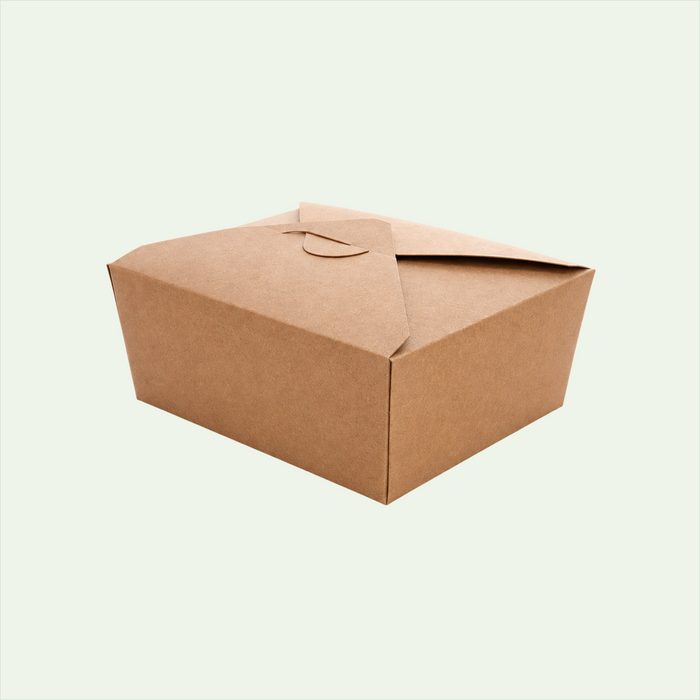 Brown Kraft Paper Takeaway Box Small, 113 x 90 x 65 mm (300 pcs) - Suitable for Restaurants & Food Trucks