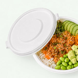 Lid for 24oz (700 ml) & 40oz (1200 ml) Natural Takeaway Round Bowl, Sugarcane Bagasse, 210 x 10 mm (500 pcs)