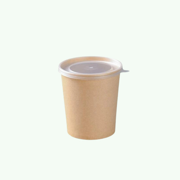 97mm Round PP LID Clear (500 pcs) - Compatible with 16oz Kraft Paper Soup Bowl
