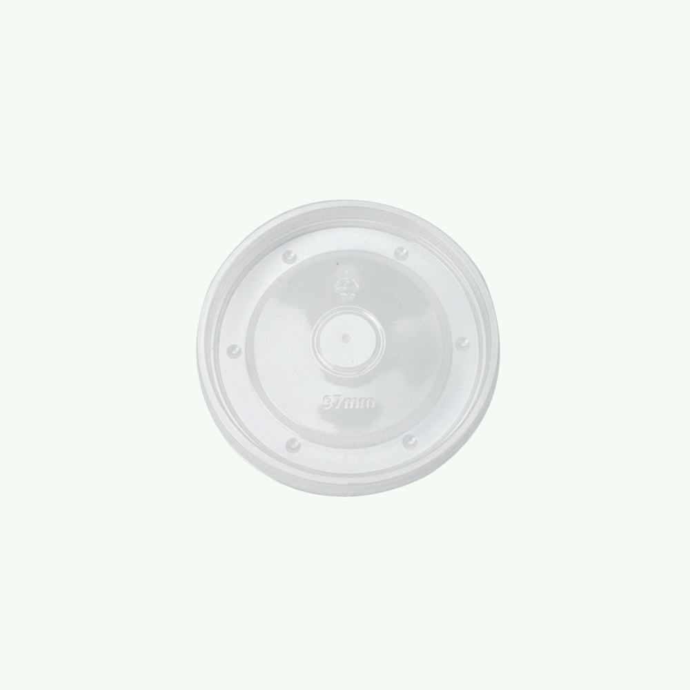 97mm Round PP LID Clear (500 pcs) - Compatible with 16oz Kraft Paper Soup Bowl