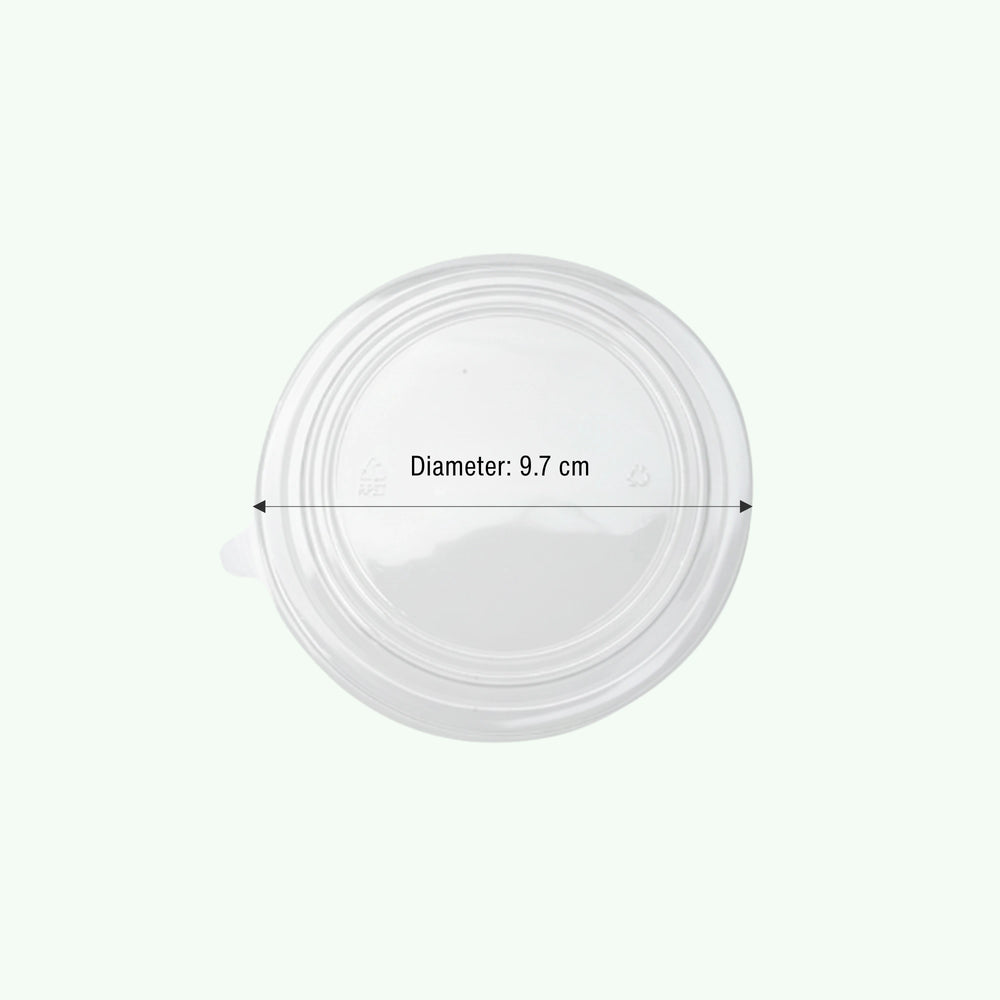 150mm Round PP LID Clear (300 pcs) - Compatible with 500ml, 750ml, and 1000ml Brown Round Kraft Paper Bowls