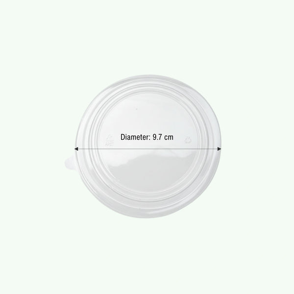150mm Round PP LID Clear (300 pcs) - Compatible with 500ml, 750ml, and 1000ml Brown Round Kraft Paper Bowls