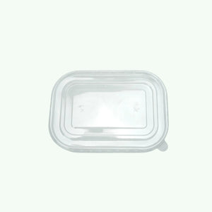 172mm Rectangle PP LID Clear (300 pcs) - Compatible with 580ml/ 750ml/ 1000ml Rectangle Kraft Paper Bowl