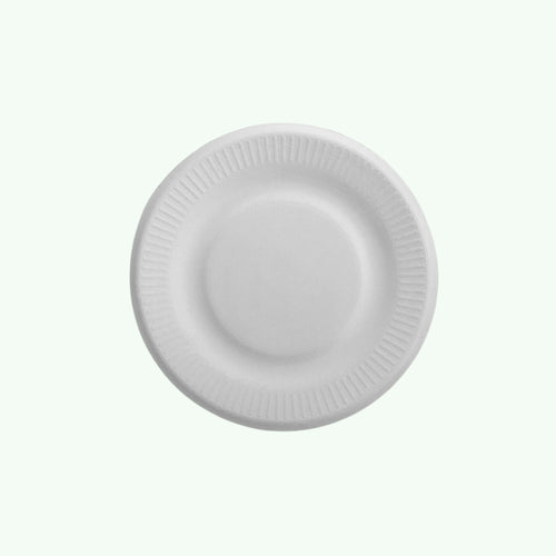 6" Natural Cake Plate, Sugarcane Bagasse, 150 x 20 mm (1200pcs) - Suitable for Restaurants & Catering
