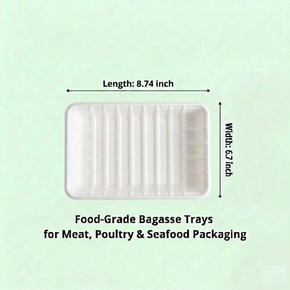 650ml Meat Tray With EVOH Peelable Film PFAS FREE, 222 x 170 x 42 mm (500pcs) – Ideal for Supermarkets, Butchers & Food Retailers