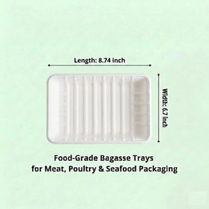 650ml Meat Tray With EVOH Peelable Film PFAS FREE, 222 x 170 x 42 mm (500pcs) – Ideal for Supermarkets, Butchers & Food Retailers