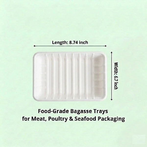 650ml Meat Tray With EVOH Peelable Film PFAS FREE, 222 x 170 x 42 mm (500pcs) – Ideal for Supermarkets, Butchers & Food Retailers