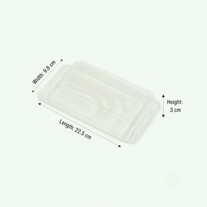 PET Lid for Long Sushi Tray, 225 x 98 x 30 mm (500 pcs) - Suitable for Restaurants & Takeaway