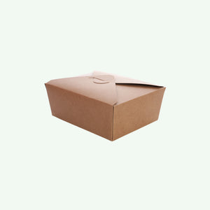 Brown Kraft Paper Takeaway Box Small, 113 x 90 x 65 mm (300 pcs) - Suitable for Restaurants & Food Trucks