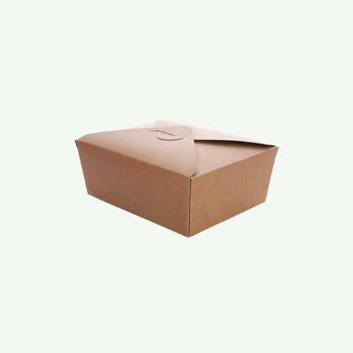 Brown Kraft Paper Takeaway Box Small, 113 x 90 x 65 mm (300 pcs) - Suitable for Restaurants & Food Trucks