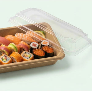 LID ONLY – CST04 PET Lid for Sushi Tray, 165 × 95 × 30 mm (500 pcs)