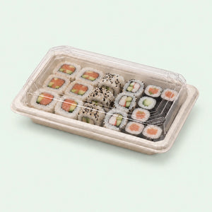 LID ONLY – Medium PET Lid for Sushi Tray, 170 × 110 × 30 mm (500 pcs)