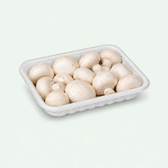 215x150x27mm White Biodegradable Bagasse Meat Tray (600 pcs) – Ideal for Supermarkets, Butchers & Food Retailers