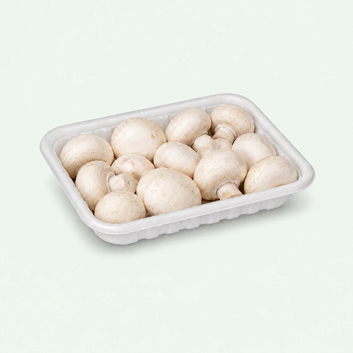 215x150x27mm White Biodegradable Bagasse Meat Tray (600 pcs) – Ideal for Supermarkets, Butchers & Food Retailers