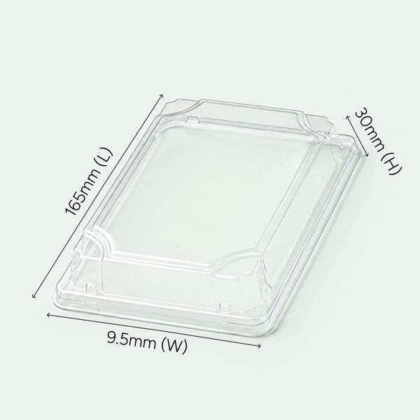 LID ONLY – CST04 PET Lid for Sushi Tray, 165 × 95 × 30 mm (500 pcs)