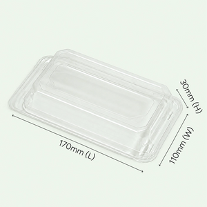 LID ONLY – Medium PET Lid for Sushi Tray, 170 × 110 × 30 mm (500 pcs)