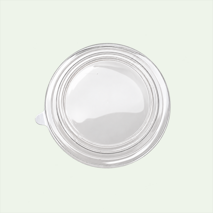 150mm Round PP LID Clear (300 pcs) - Compatible with 500ml, 750ml, and 1000ml Brown Round Kraft Paper Bowls